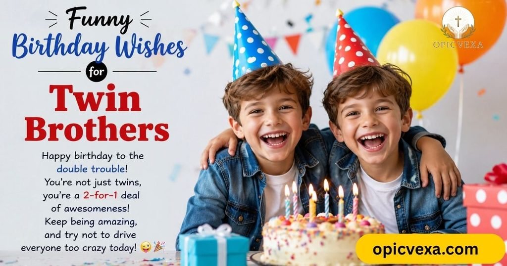 Funny Birthday Wishes for Twin Brothers