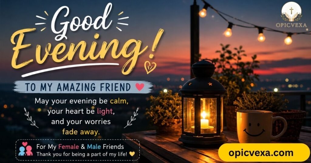 Good Evening Messages for Female and Male Friends