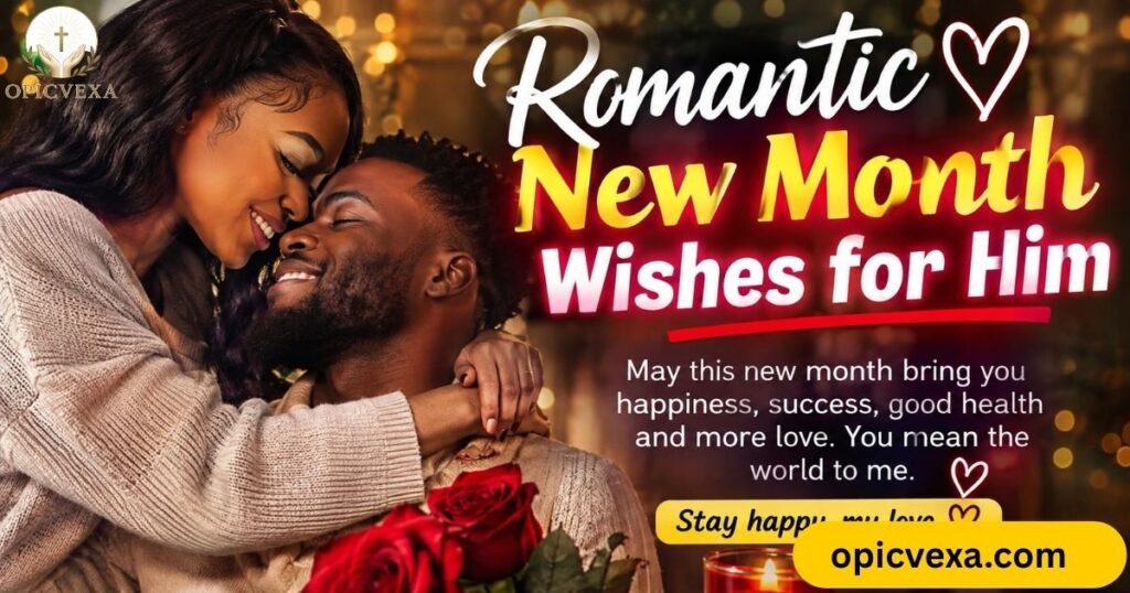 Romantic New Month Wishes for Him