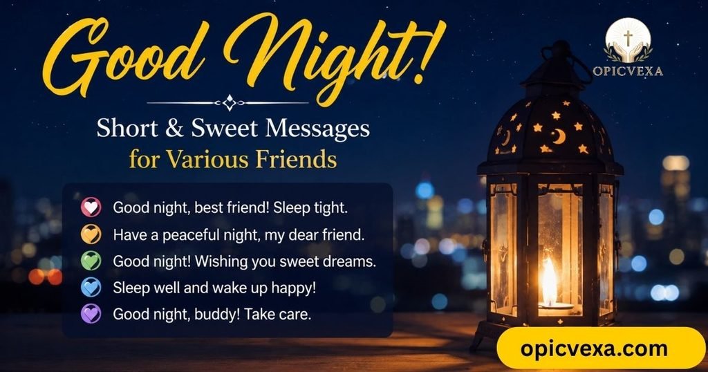Short Good Night Messages for Various Friends