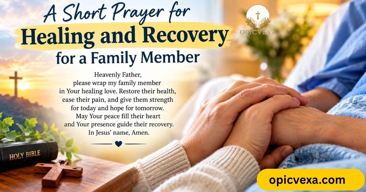 A Short Prayer for Healing and Recovery for a Family Member