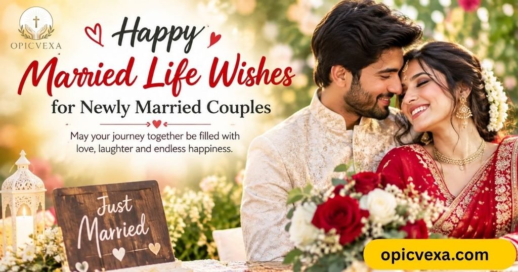 Happy Married Life Wishes for Newly Married Couples