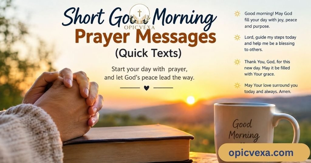 Short good morning prayer messages (quick texts)