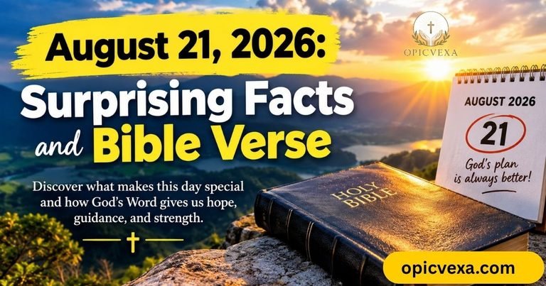 August 21, 2026 Surprising Facts and Bible Verse