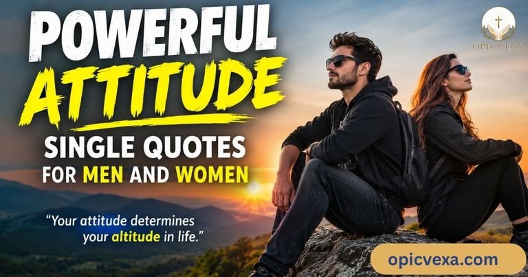 Powerful Attitude Single Quotes for Men and Women